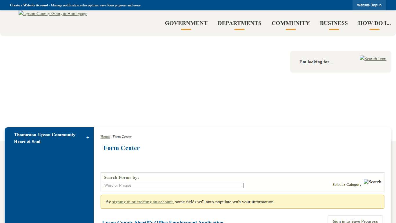 Form Center • Upson County Sheriff's Office Employment Appli